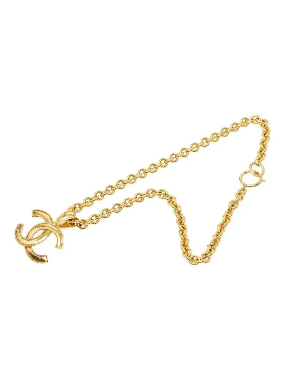 Chanel Cc Logo Chain Pendant Necklace #327491C96B